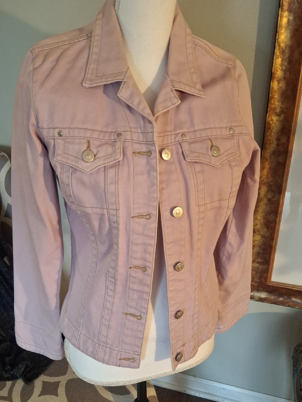 CAbi Mauve Pink Denim Jacket